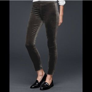 Gap Velvet side zip pants - grey